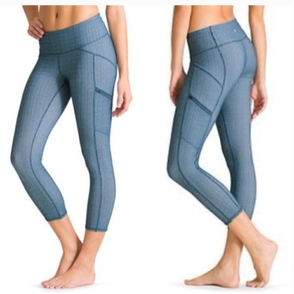 Athleta Static Drifter Capri/Crop Legging Ocean Blue XS 983305